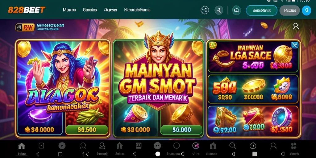 Gameplay menarik dari 828BET menampilkan berbagai mesin slot.