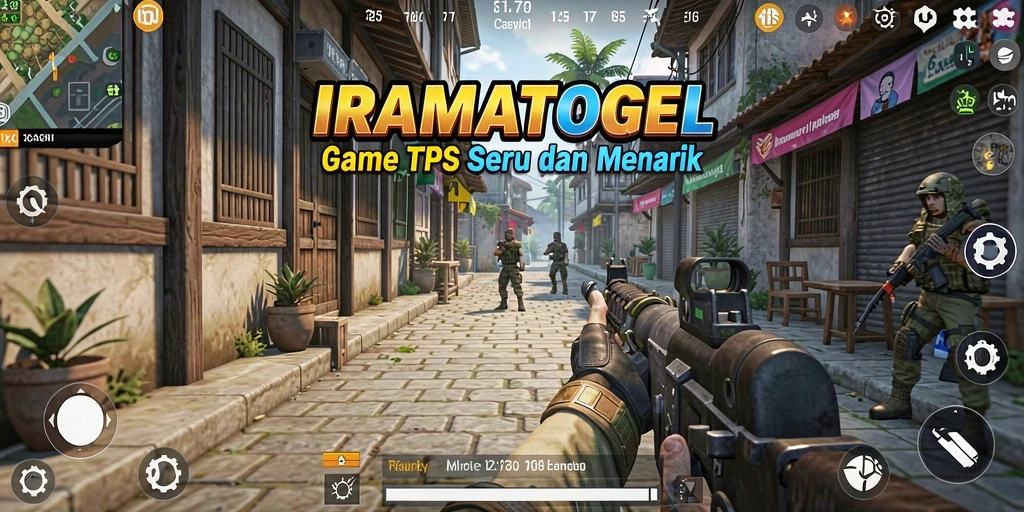 Tangkapan layar gameplay IRAMATOGEL menunjukkan aksi seru di medan perang.