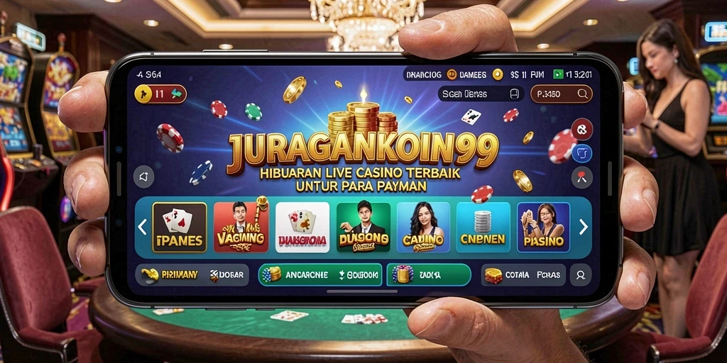 Gameplay seru Live Casino di JURAGANKOIN99 dengan dealer langsung.
