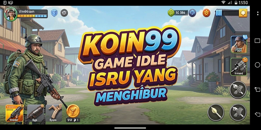 Tampilan gameplay KOIN99 dengan mekanisme pengumpulan koin yang otomatis.