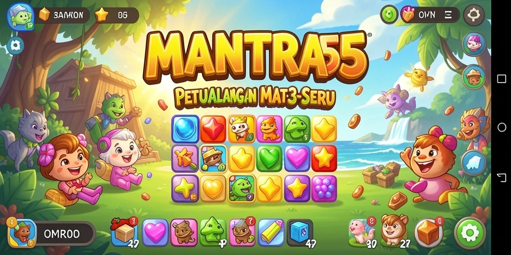 Gameplay seru dan menantang di MANTRA55 dengan desain menarik.