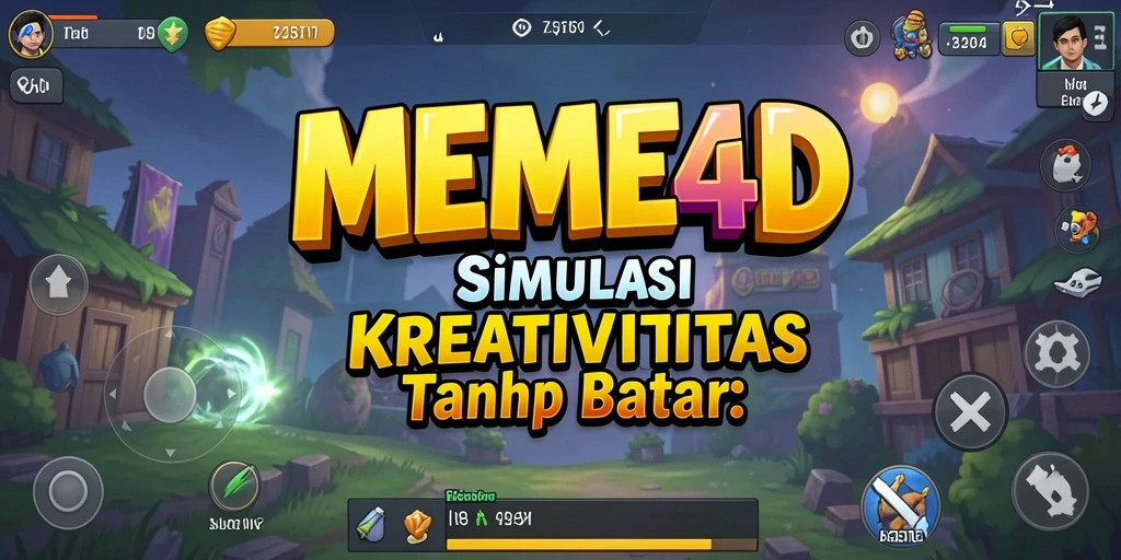 Screenshot dari gameplay MEME4D menampilkan berbagai meme 3D yang kreatif.