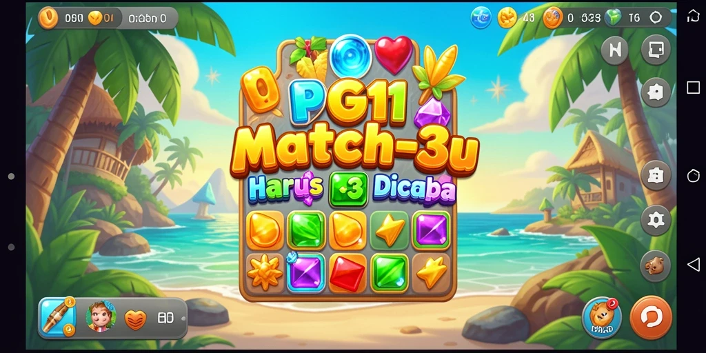 Tangkapan layar PG11 menunjukkan interaksi seru di level Match-3.