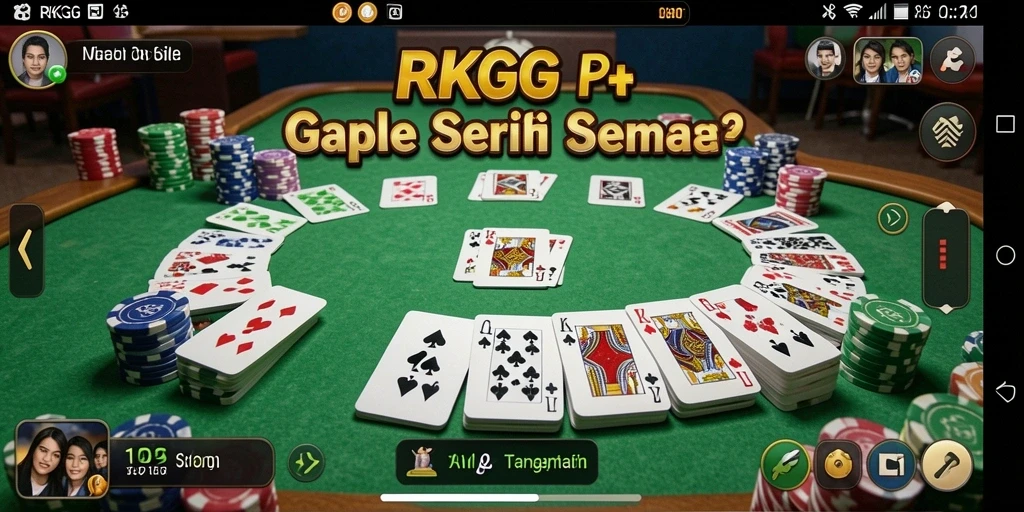 Screenshot RKGG menampilkan pemain yang asyik bermain Gaple.