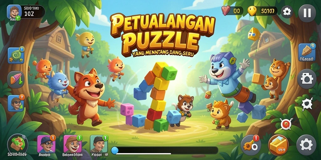 Tampilan gameplay SD107 saat menyelesaikan teka-teki puzzle yang seru.