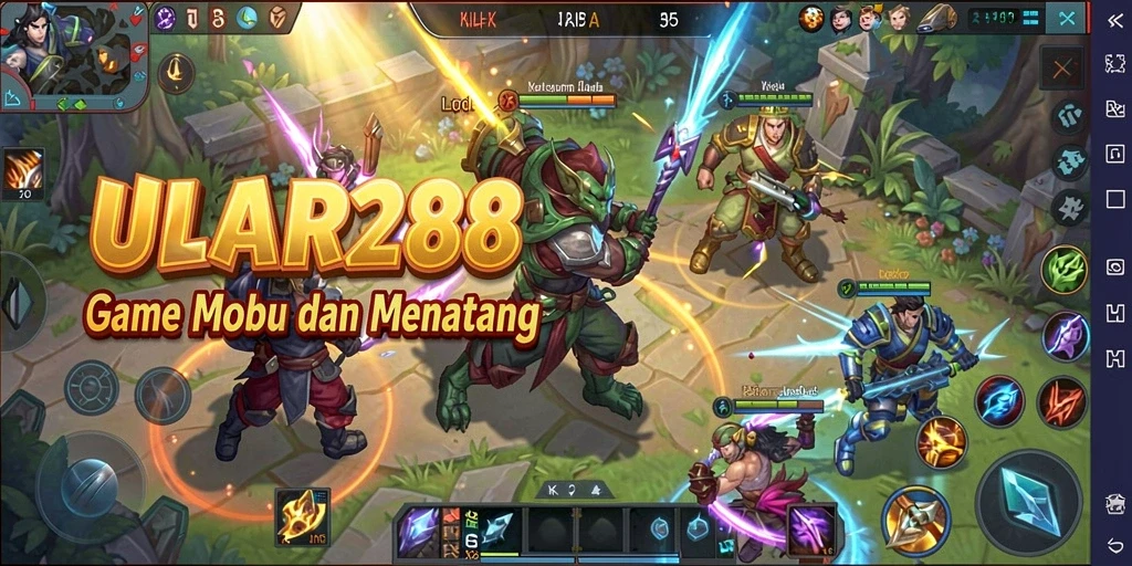 Screenshot gameplay ULAR288 dengan pertarungan seru antarpemain.